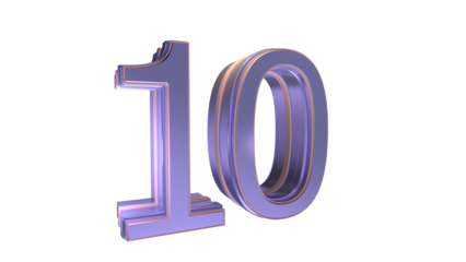  3d number 10