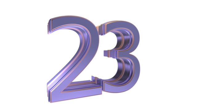  3d number 23