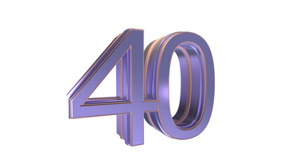  3d number 40