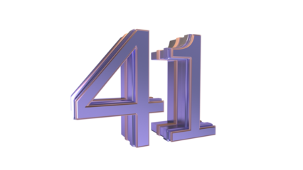  3d number 41