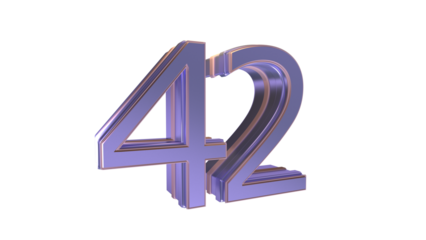 3d number 42
