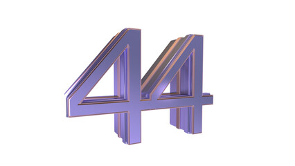  3d number 44