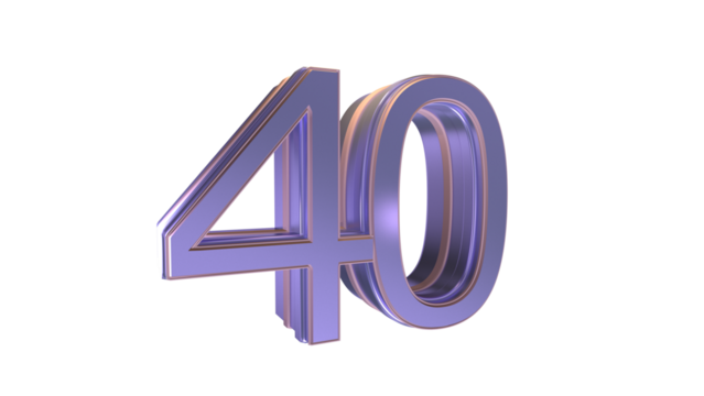  3d number 40