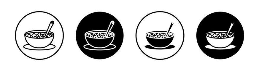 Porridge baby cereal flat line icon set. Porridge baby cereal Thin line illustration vector