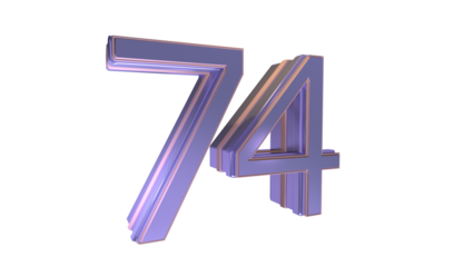 Lavender 3d number 74