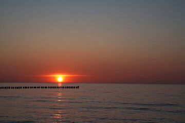 Sunset at Baltic Sea Zingst Germany