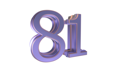 Lavender 3d number 81