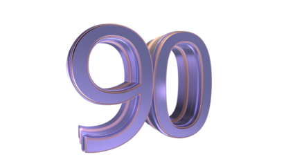 Lavender 3d number 90