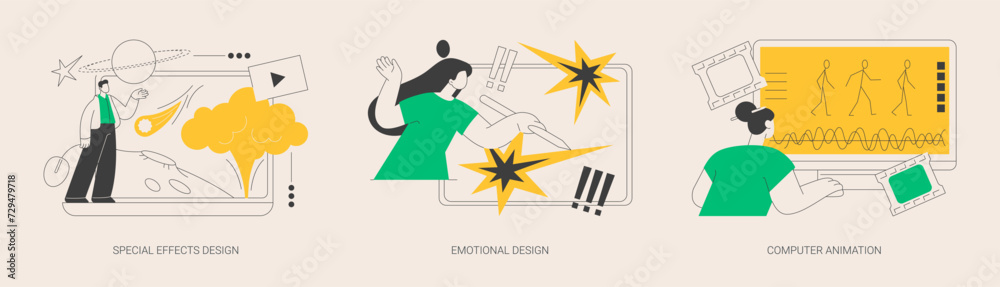 Canvas Prints graphic design studio abstract concept vector illustrations.