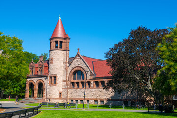 Cambridge Public Library old building was built in 1888 with Richardsonian Romanesque style at 449...