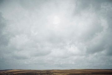 sky and clouds over wide landscape in Montana, USA