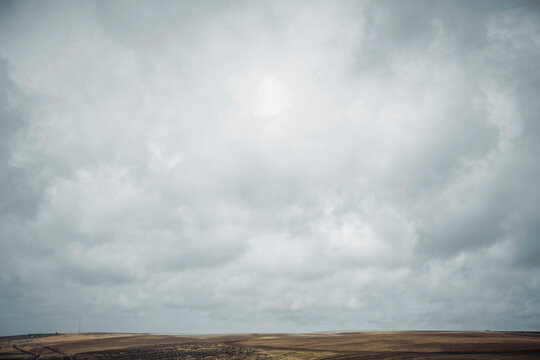 sky and clouds over wide landscape in Montana, USA