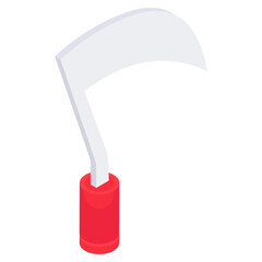 A unique design icon of scythe 