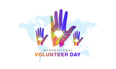 Vector art of International Volunteer day. promoting volunteer opportunities and recognize volunteer contributions to the achievement of the Sustainable Development Goals.