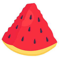 Summer juice fruit icon, vector design of watermelon 