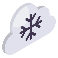 Obraz premium Snowfall icon in perfect design