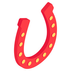 Editable design icon of magnet 