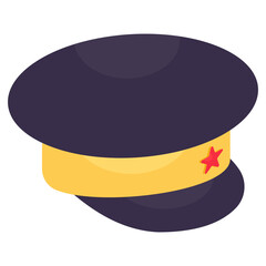Trendy vector design of police cap