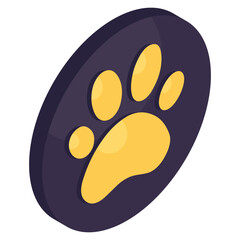 Modern design icon of dog paw 