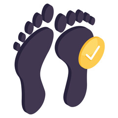 Vector design of footprint isolated on white background 