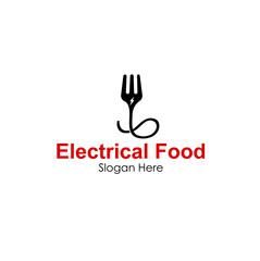 electrical food logo design concept