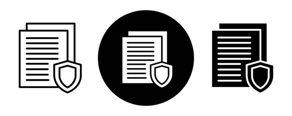 Legal protection outline icon collection or set. Legal protection Thin vector line art