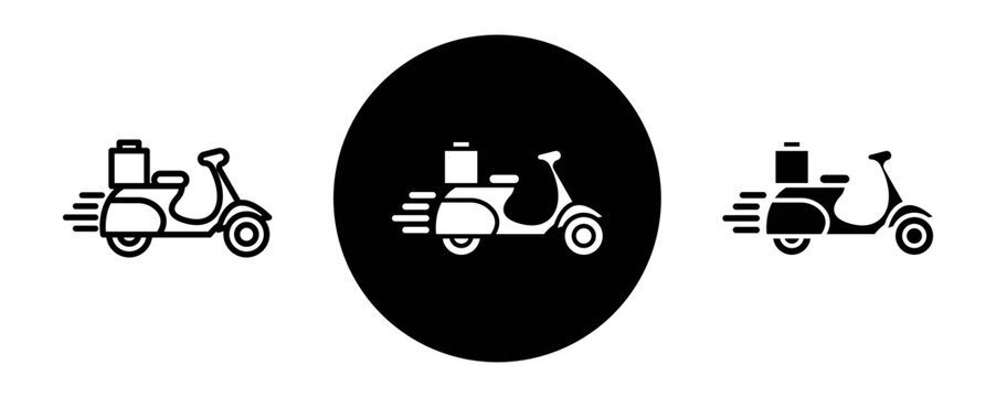 Express delivery outline icon collection or set. Express delivery Thin vector line art