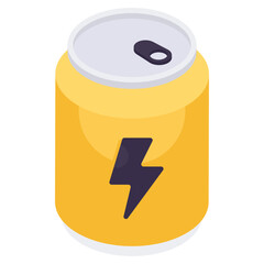 Unique design icon of energy drink 