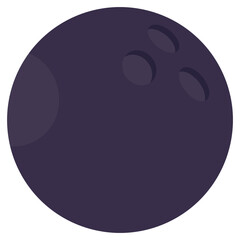 Editable design icon of bowling ball