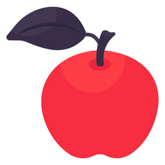 An isometric design icon of apple 