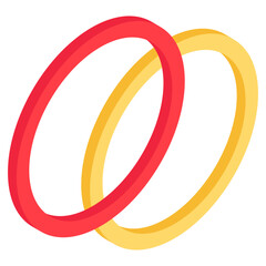 Vector design of hula hoop isolated on white background  © Rabiya