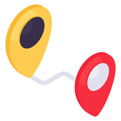Perfect design icon of route 