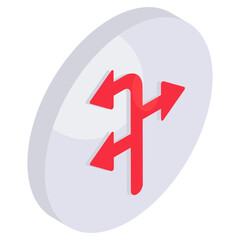 Modern design icon of navigation arrows 