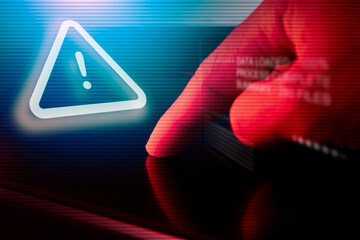 Malware attack virus alert , malicious software infection , cyber security awareness training to...
