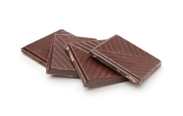 Chocolate isolated on white.