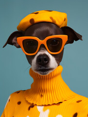 Dog with sun glasses