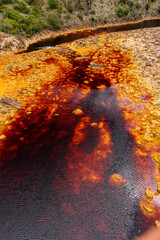 Surreal Red Waters and Rocky Edges of Rio Tinto