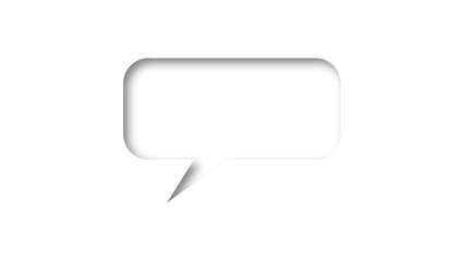 speech bubble shape with white background. space for text. abstract blank area for rill text of font.