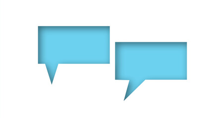 speech bubble shape with white background. space for text. abstract blank area for rill text of font.