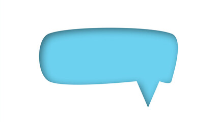 speech bubble shape with white background. space for text. abstract blank area for rill text of font.
