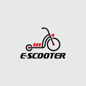 electric e scooter logo design vector