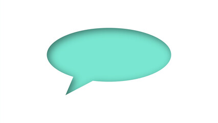 speech bubble shape with white background. space for text. abstract blank area for rill text of font.