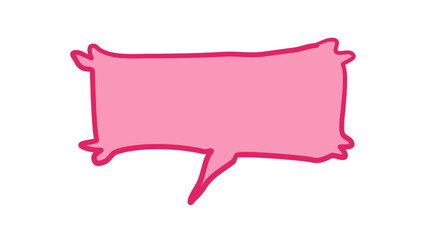 speech bubble shape with white background. space for text. abstract blank area for rill text of font.