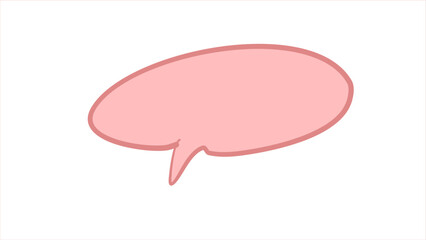 speech bubble shape with white background. space for text. abstract blank area for rill text of font.