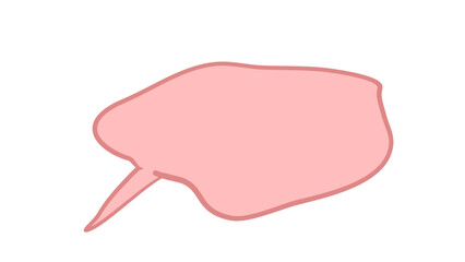 speech bubble shape with white background. space for text. abstract blank area for rill text of font.