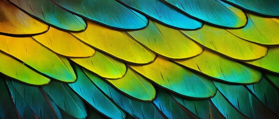 Fototapeta premium Colorful detailed close-up of a butterfly wings