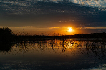 The Great Russian Volga River and its banks.