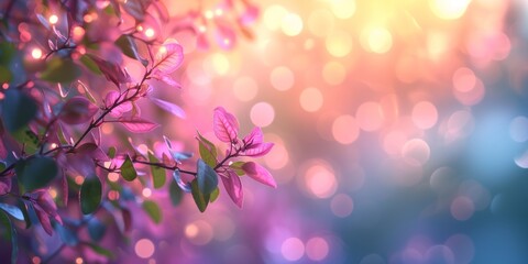 Fototapeta premium abstract blurred background in purple, pink and cinereous shades with a flower. copy space