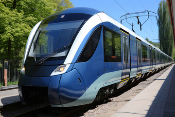 Naklejka premium The front part of the subway car.