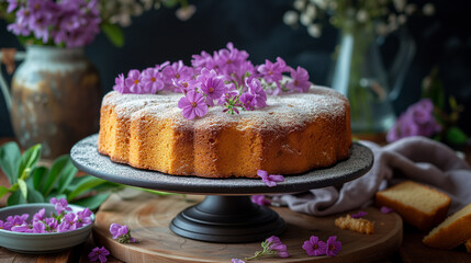 Cake with flowers